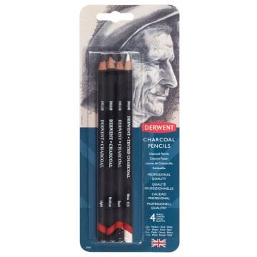 Derwent Charcoal Pencil Kömür Kalem Seti 4lü