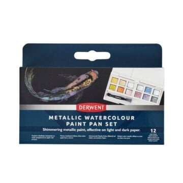 Derwent Metallic Watercolour Paint Pan Set 12li