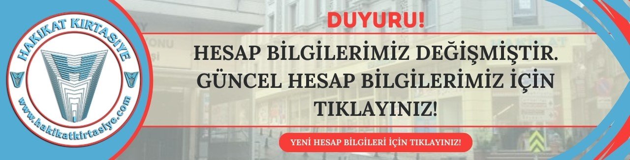 Yeni Hesap Bilgileri